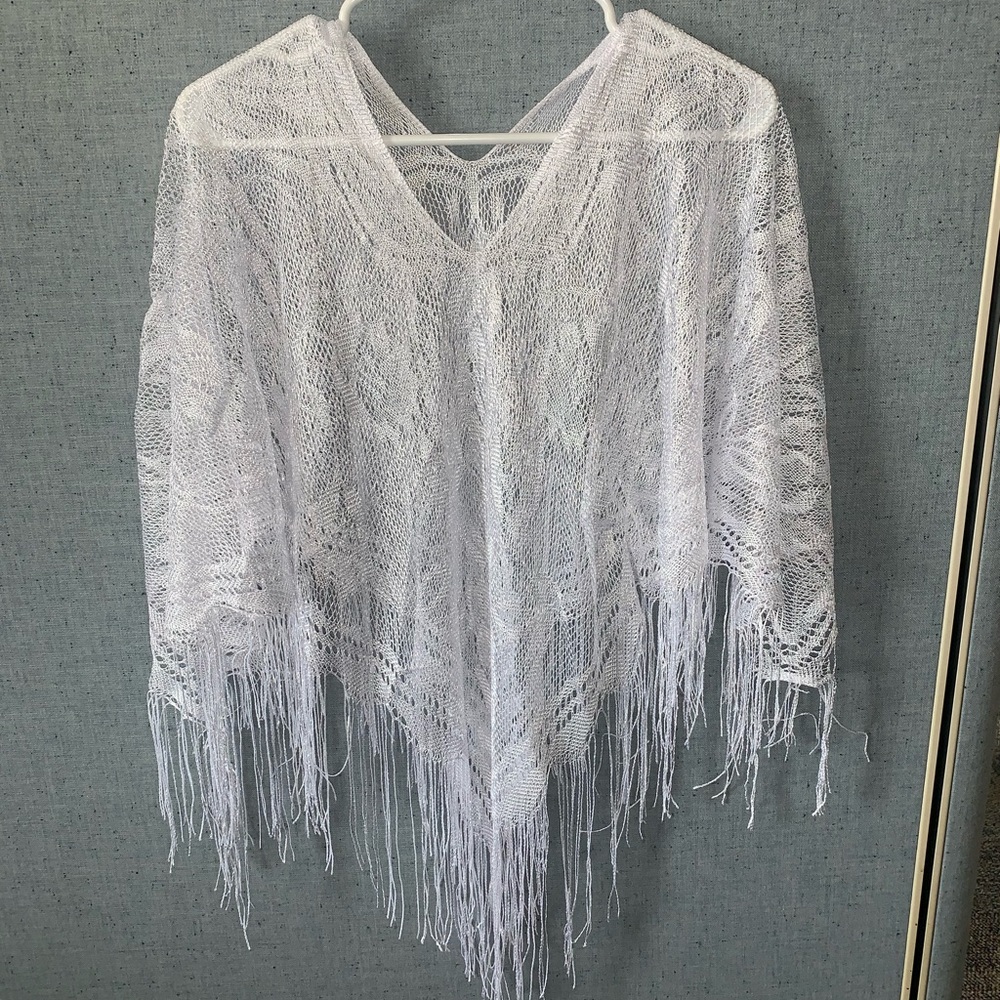 White lace poncho